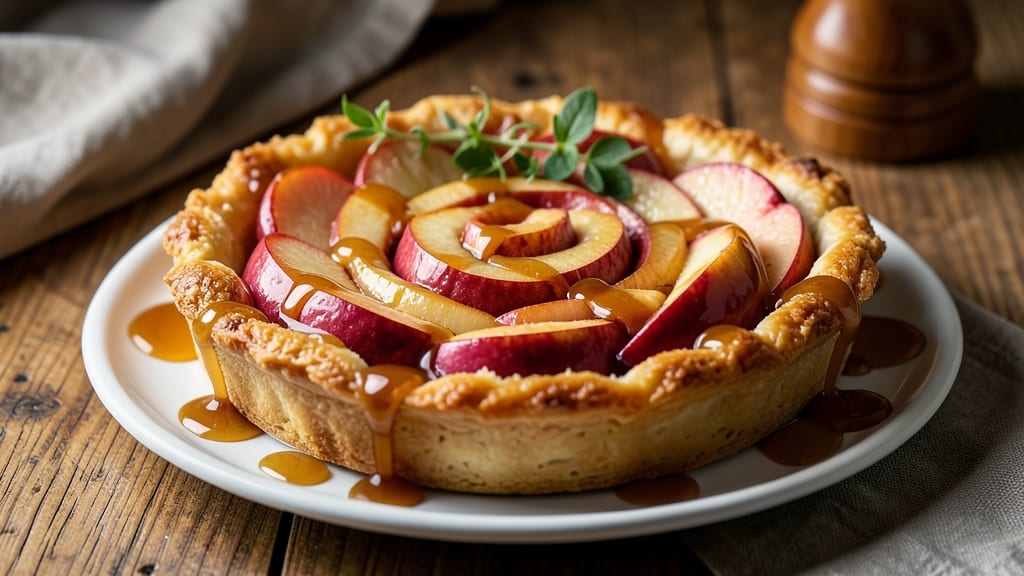 Apple Tart With Caramel Sauce Recipe: Buttery Crust Meets Molten Fruit Filling