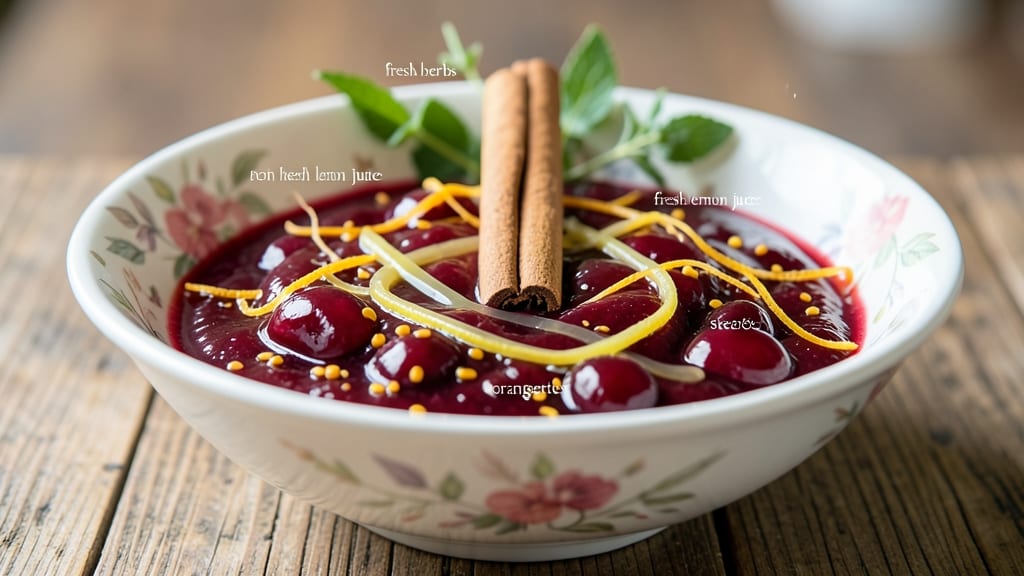 Cranberry Sauce Recipe With Orange Juice and Cinnamon Stick: Brightly Spiced Holiday Glaze