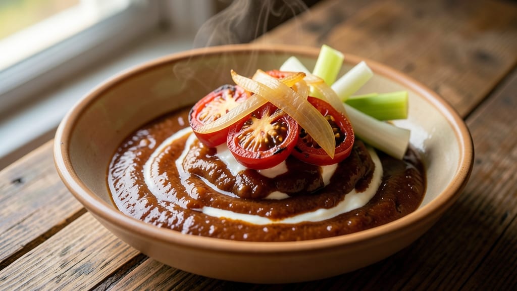 Authentic Mexican Burrito Sauce Recipe: Smoky Chipotle-Tomato Cream With Crunchy Celery Top