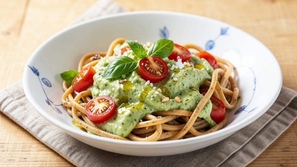 Avocado Cream Pasta Sauce Recipe: Avocado-Basil Blend With No Cooking Required