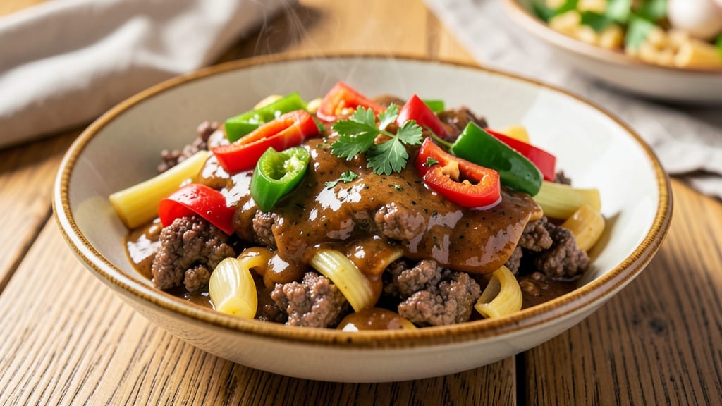 American Chop Suey Recipe with Pasta Sauce: One-Pan Pasta and Meat Fusion
