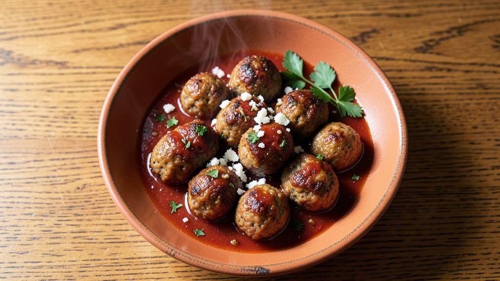 Baked Meatballs in Tomato Sauce Recipe: Golden-Crusted Meatballs with Rich Simmered Sauce