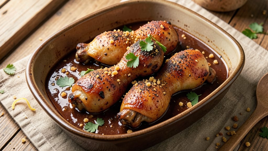 Baked Drumsticks Recipe with Sauce: Crispy Skin, Glazed Edges, and Sticky Sweetness