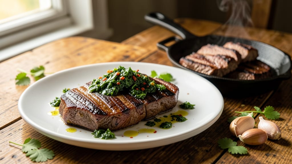 Argentinian Skirt Steak With Chimichurri Sauce Recipe: Herby Green Magic That Elevates Every Bite