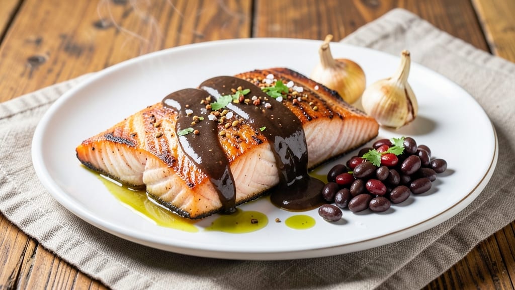 Baked Salmon with Black Bean Sauce Recipe: Smoky-Spiced Umami Glaze for Flaky Fish