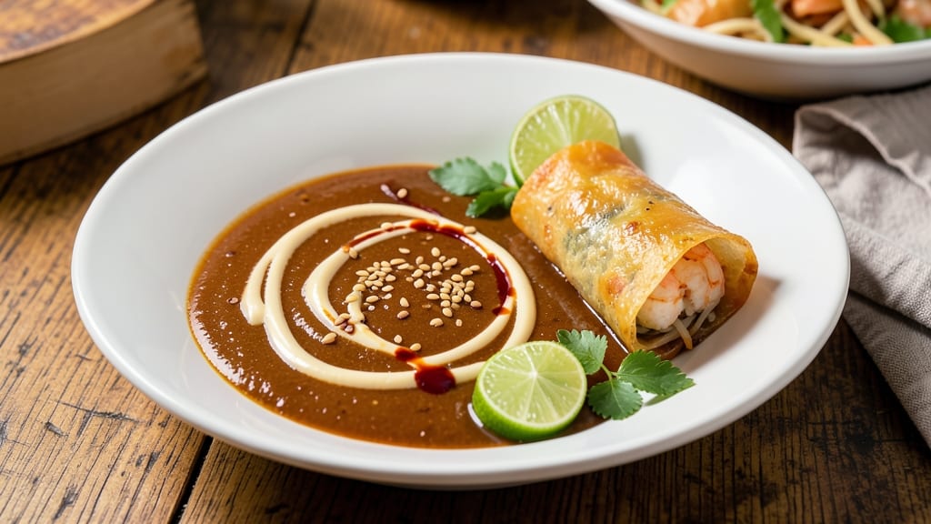 Authentic Thai Peanut Sauce Recipe for Spring Rolls: Nutty-Sweet Balance With Crunchy Topping Magic