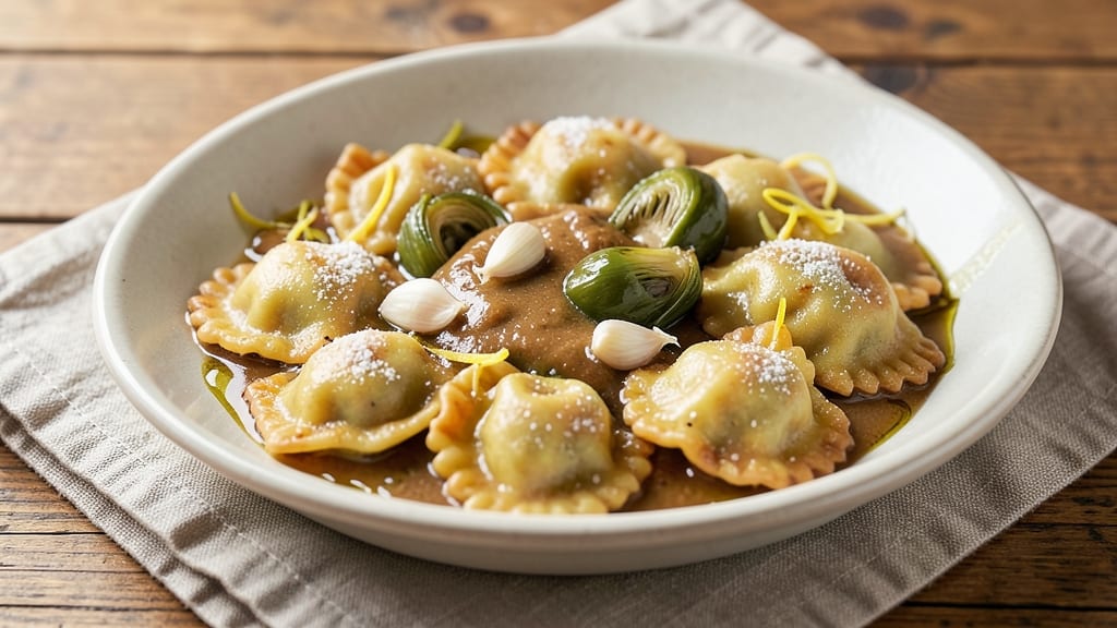 Artichoke Ravioli Sauce Recipe: Brown Butter Parmesan with Lemon Zest Zing