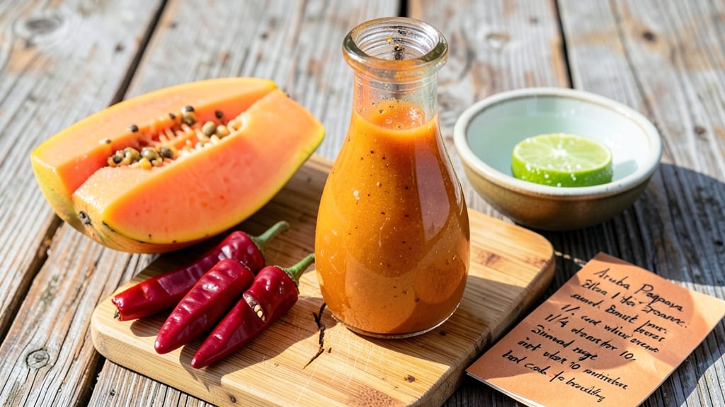 Aruba Papaya Hot Sauce Recipe: Tropical Fruit Heat With Pineapple Zing